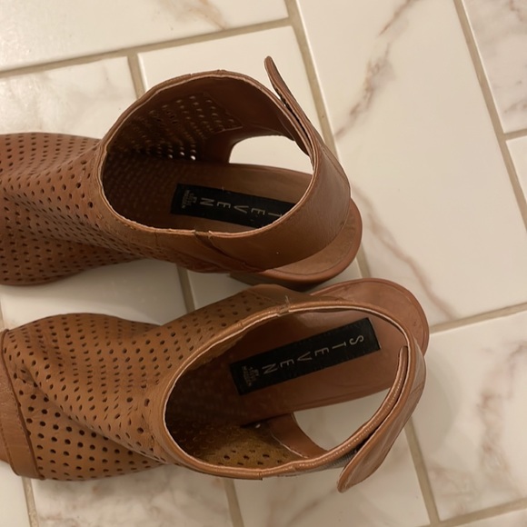 STEVEN leather open toe booties - Picture 3 of 5